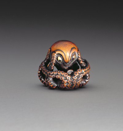 Netsuke depicting an octopus, c.1760-70 by Masanao